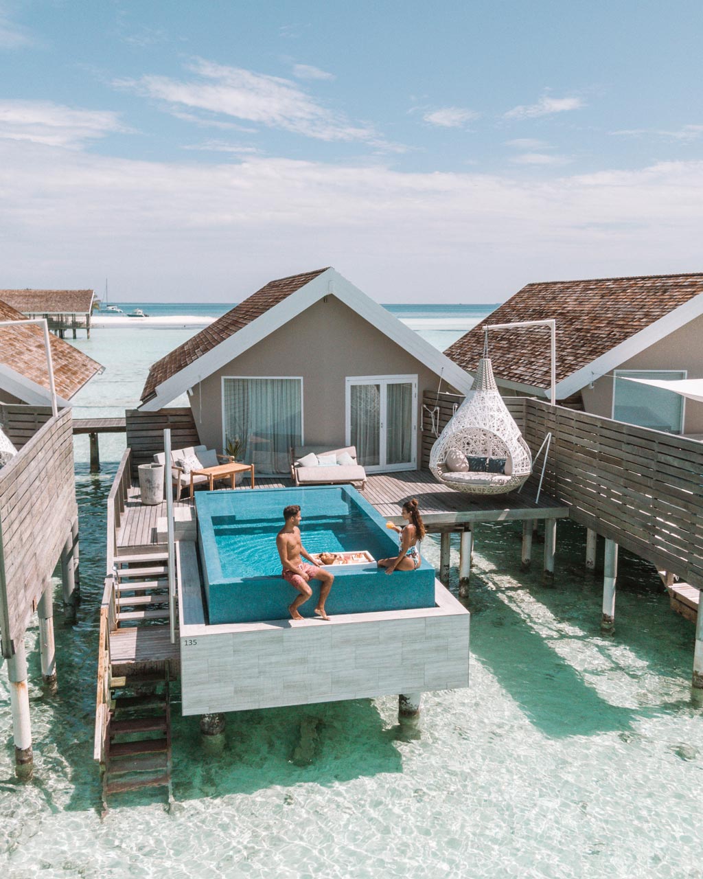 浪漫的水上别墅